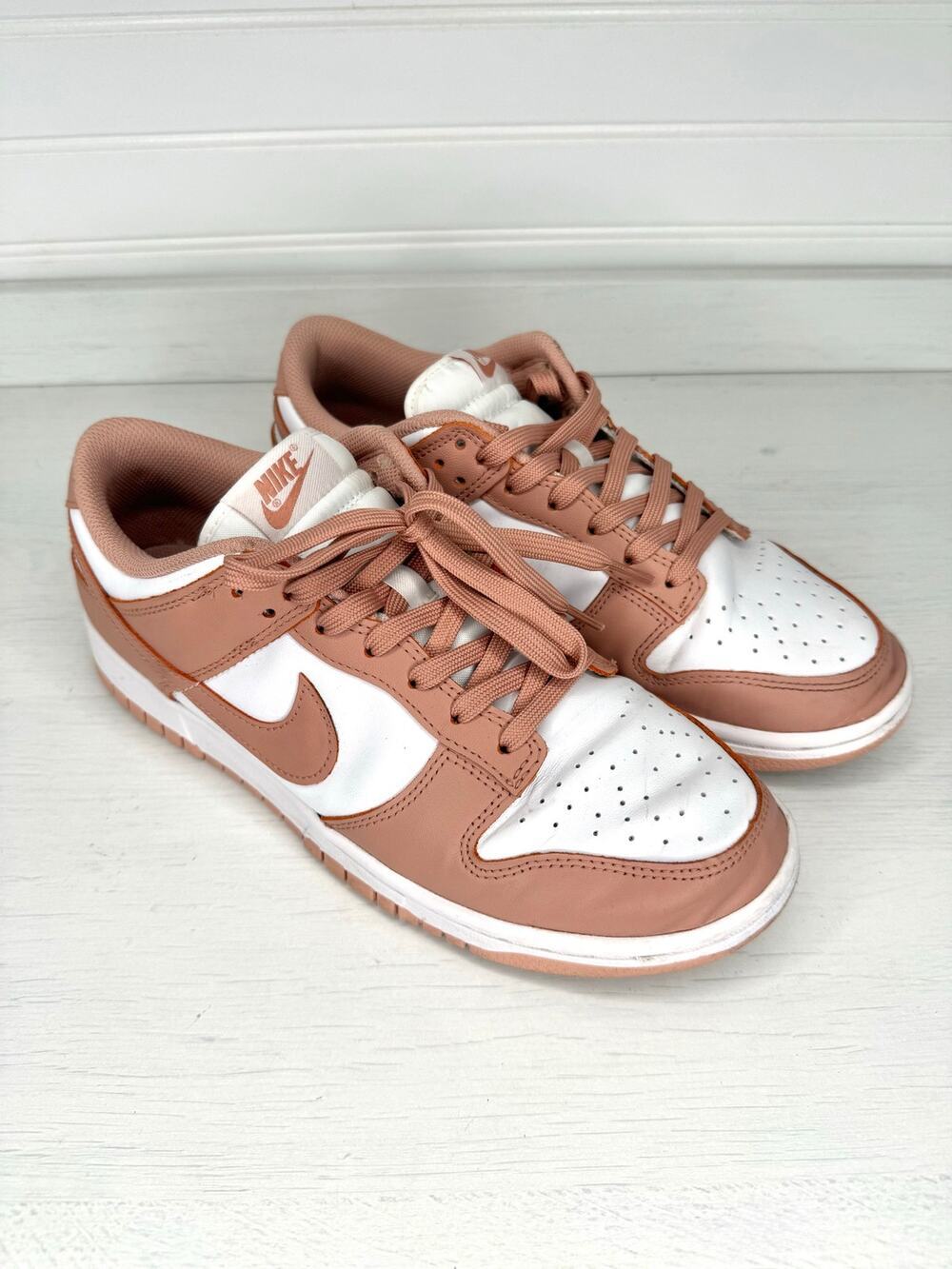 Nike Dunk Low Rose Whisper Women's Size 9.5 DD1503-118 White Pink No Box Good
